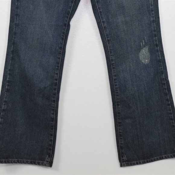 Calvin Klein Jeans Women's Size 10 Distressed Denim Flare Mid Rise Inseam 32 NWT - Picture 8 of 12